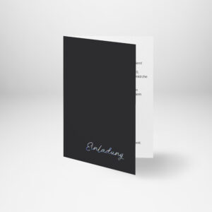 Einladung Hochzeit Script Plain Hoch-Klappkarte