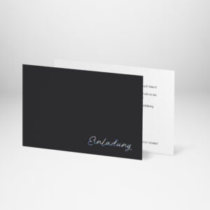 Einladung Hochzeit Script Plain Quer