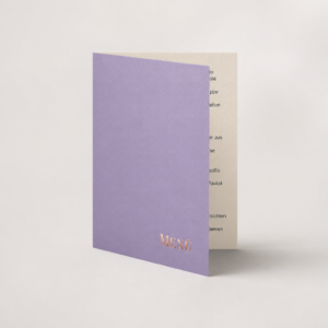 Mauve Menükarte