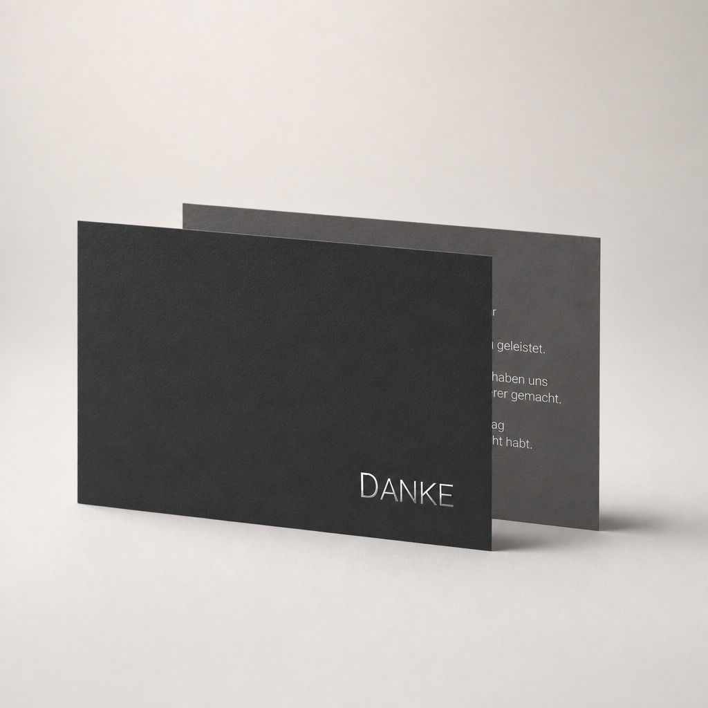 Onyx Danksagung Hochzeit