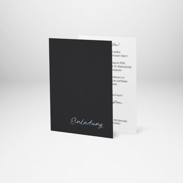 Einladung Hochzeit Script Plain Hoch